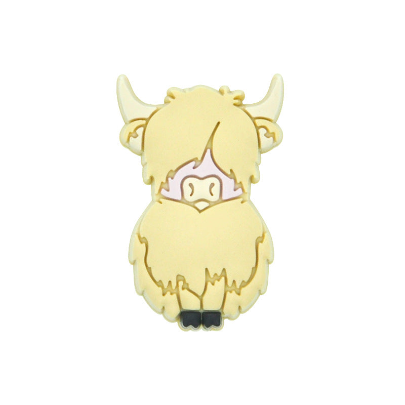 Wholesale 200PCS Baby Molar Cow Shaped Silicone Beads